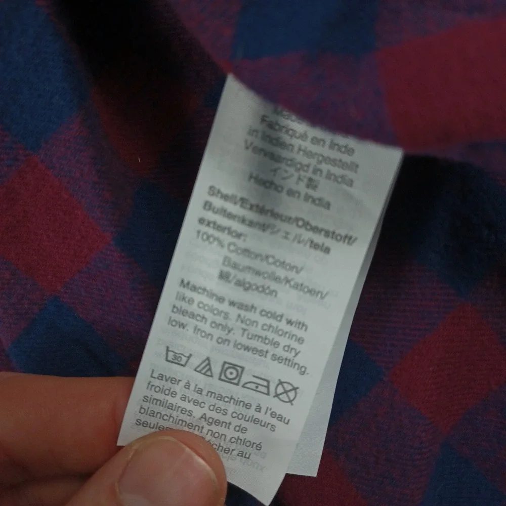 J Crew Shirt Mens Large Red Plaid Flannel Slim Fit Preppy‎ Long Sleeve